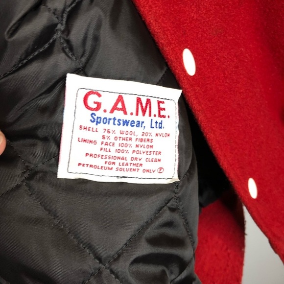 RARE ☀️GAME Sportswear Moon Varsity Wool Blend Jacket - Picture 6 of 13